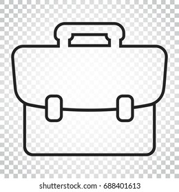 Suitcase vector icon. Luggage illustration in line style. Simple business concept pictogram on isolated background.