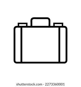 Suitcase Vector icon, Outline style, isolated on white Background.