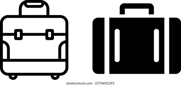 "Suitcase Vector Icon Set: Travel and Adventure Designs for Journeys and Vacations"