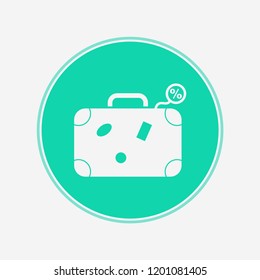 Suitcase vector icon sign symbol