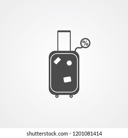 Suitcase vector icon sign symbol