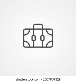 Suitcase vector icon sign symbol