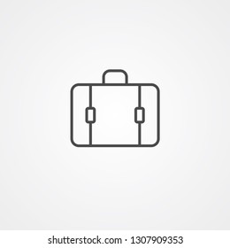 Suitcase vector icon sign symbol