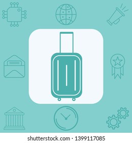 Suitcase vector icon sign symbol