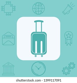 Suitcase vector icon sign symbol