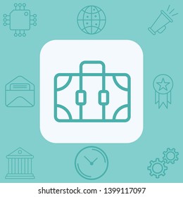 Suitcase vector icon sign symbol