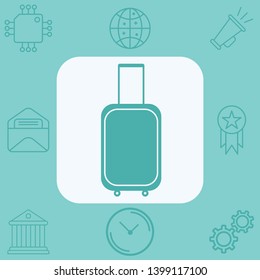 Suitcase vector icon sign symbol