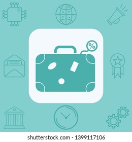 Suitcase vector icon sign symbol