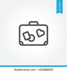 Suitcase vector icon, simple suitcase sign.