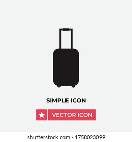 Suitcase vector icon, simple sign for web site and mobile app.