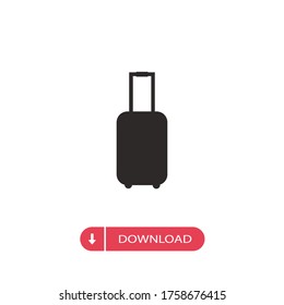 Suitcase vector icon, simple sign for web site and mobile app.