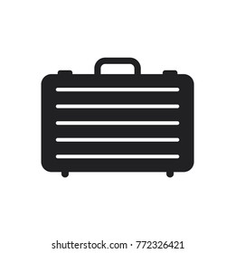 suitcase vector icon, travel baggage icon 