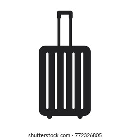 suitcase vector icon, travel baggage icon 