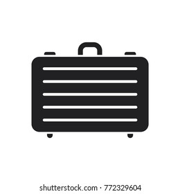 suitcase vector icon, travel baggage icon 