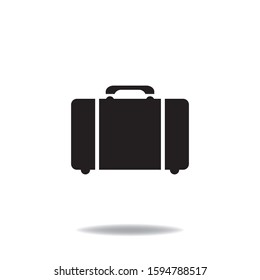 Suitcase vector icon, web design element