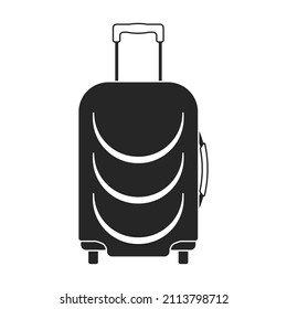 Suitcase vector icon.Black vector icon isolated on white background suitcase.