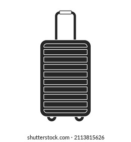 Icono de vector de maleta.Icono de vector negro aislado en maleta de fondo blanco.