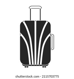 Suitcase vector icon.Black vector icon isolated on white background suitcase.