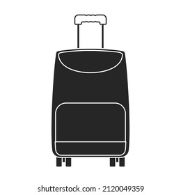 Suitcase vector icon.Black vector icon isolated on white background suitcase.
