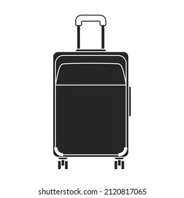 Suitcase vector icon.Black vector icon isolated on white background suitcase.
