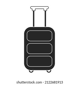 Suitcase vector icon.Black vector icon isolated on white background suitcase.
