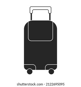 Suitcase vector icon.Black vector icon isolated on white background suitcase.