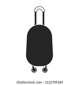 Suitcase vector icon.Black vector icon isolated on white background suitcase.