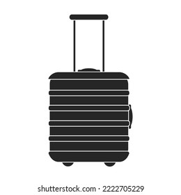 Icono de vector de maleta.Icono de vector negro aislado en maleta de fondo blanco.