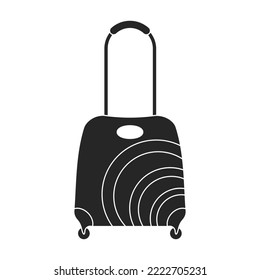Icono de vector de maleta.Icono de vector negro aislado en maleta de fondo blanco.