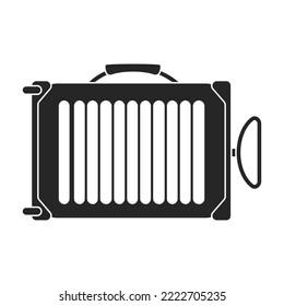 Suitcase vector icon.Black vector icon isolated on white background suitcase.