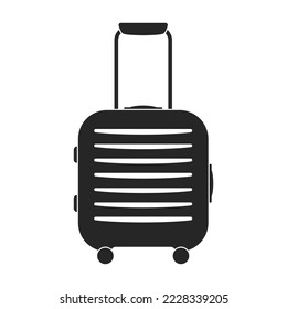 Suitcase vector icon.Black vector icon isolated on white background suitcase.