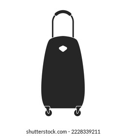 Icono de vector de maleta.Icono de vector negro aislado en maleta de fondo blanco.