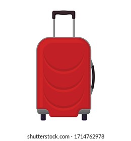Suitcase vector icon.Cartoon vector icon isolated on white background suitcase.