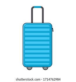 Suitcase vector icon.Cartoon vector icon isolated on white background suitcase.