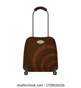 Icono de vector de maleta.Icono de vector de dibujos animados aislado en maleta de fondo blanco.