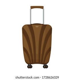 Icono de vector de maleta.Icono de vector de dibujos animados aislado en maleta de fondo blanco.