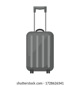 Icono de vector de maleta.Icono de vector de dibujos animados aislado en maleta de fondo blanco.