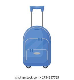 Suitcase vector icon.Cartoon vector icon isolated on white background suitcase.