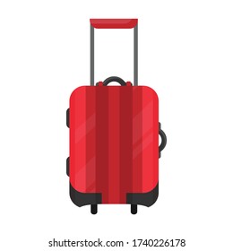 Suitcase vector icon.Cartoon vector icon isolated on white background suitcase.