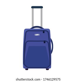 Suitcase vector icon.Cartoon vector icon isolated on white background suitcase.