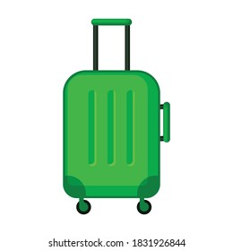 Suitcase vector icon.Cartoon vector icon isolated on white background suitcase.