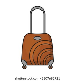 Suitcase vector icon.Color vector icon isolated on white background suitcase.