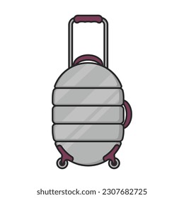 Suitcase vector icon.Color vector icon isolated on white background suitcase.