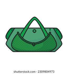 Suitcase vector icon.Color vector icon isolated on white background suitcase.