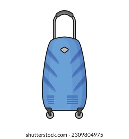 Icono de vector de maleta.Icono de vector de color aislado en maleta de fondo blanco.