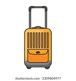 Suitcase vector icon.Color vector icon isolated on white background suitcase.