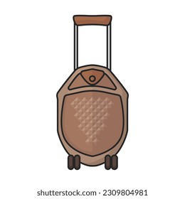 Suitcase vector icon.Color vector icon isolated on white background suitcase.