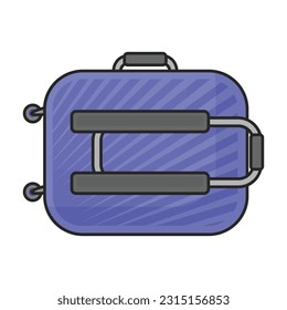 Suitcase vector icon.Color vector icon isolated on white background suitcase.