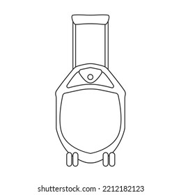 Icono de vector de maleta.Icono de vector de contorno aislado en maleta de fondo blanco.