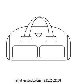 Icono de vector de maleta.Icono de vector de contorno aislado en maleta de fondo blanco.